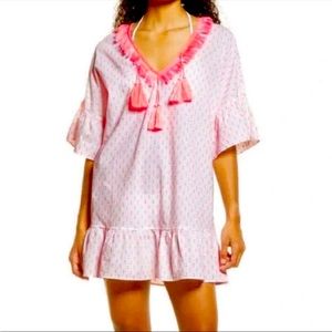 NWT Lilly Pulitzer Kipper Cover Up Dress Small Medium Tangelo Neon MSRP $118